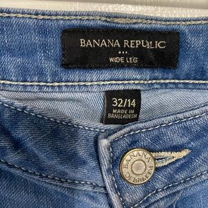 Banana republic wide leg blue jeans